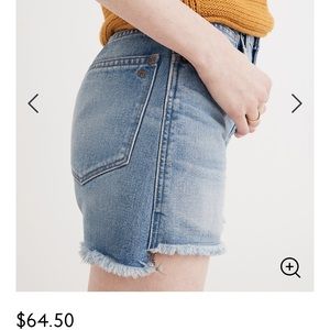 Madewell perfect vintage jean short step hem